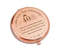 VivaJoy Cadeau 40e anniversaire femmes - Cadeau pour 40e anniversaire femmes, miroir de maquillage compact, miroir de poche, cadeaux pour 40e anniversaire pour maman, épouse, fille, meilleure amie