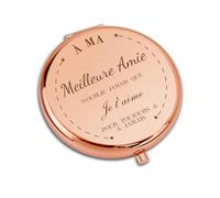 VivaJoy Cadeau Anniversaire Femme - Cadeau Meilleure Amie, Miroir de Poche, Meilleure Amie comme Cadeau pour Une Fille de 18 Ans, Cadeau Noël pour Femme,Sœur, Meilleure Amie