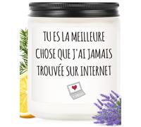 VivaJoy Cadeau Couple - Idée Cadeau pour Son Copain et Sa Copine, Cadeaux de Saint Valentin et Noël pour Petit Ami et Petite Amie, Bougie Parfumée Lavande