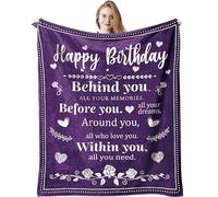 VivaJoy Cadeau d'Anniversaire pour Femme - Couverture 152,4 x 127 cm - Idée pour Elle, Amis, Maman, Épouse (Violet)