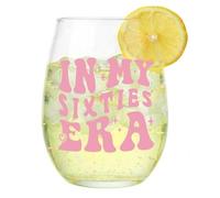 VivaJoy Cadeau d'anniversaire pour femme, verre à vin parfait pour 60e anniversaire, tasse en verre, tasse en verre, tasse personnalisée intéressante, cadeau pour votre maman, grand-mère, meilleure