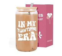 VivaJoy Cadeau de 21e anniversaire pour filles, tasse « Happy 21st Birthday » pour femme, tasse à coca, tasse de voyage personnalisée et créative, cadeau parfait pour votre meilleure amie, sœur ou