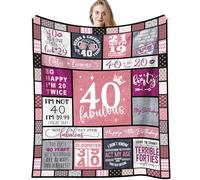 VivaJoy Cadeau de 40e anniversaire pour femme - Cadeau de 40e anniversaire - Couverture de 152,4 x 127 cm, cadeau pour femme 40e anniversaire, idée de cadeau pour elle, épouse, amie, maman, sœur