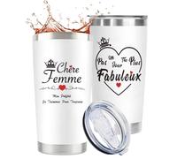 VivaJoy Cadeau Femme - 20 oz Travel Insulated Tumbler, Idee Cadeau Femme Élégant et Portable pour Toutes Occasions