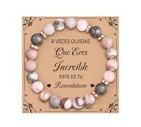 VivaJoy Cadeau Femme - Bracelets femme, cadeaux pour femme, bracelet en pierre naturelle pour femme, cadeau anniversaire femme, cadeau Noël femme, cadeau Saint Valentin femme, Mediano, Pierre, Agate