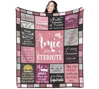 VivaJoy Cadeau Meilleure Amie - Cadeau Soeur Anniversaire, plaide personnalisée, idéal à Offrir à Votre Meilleure Amie ou Soeur, pour Un Anniversaire ou comme Cadeau de Noël.