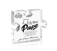 VivaJoy Cadeau Papa - Plaque Acrylique Gravée pour Cadeau Anniversaire Papa, Cadeau Papi et Cadeau Pour Papa Exceptionnel, Fête des Pères, Cadeau Anniversaire Homme, Idee Cadeau Noel