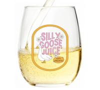 VivaJoy Cadeaux pour femme - Cadeaux d'anniversaire pour femme, cadeau d'amie, verres à jus d'oie Silly Goose Verre à vin, gobelet, cadeau de remerciement pour femme, sœur, meilleure amie
