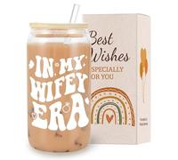 VivaJoy Cadeaux pour future mariée - Cadeau de mariage pour mariée, cadeau de fiançailles pour femme, cadeau de mariage pour couple, cadeaux de fiançailles, verre à café « In My Wifey Era », « Brides
