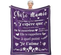 VivaJoy Cadeaux pour Grand-mères - Cadeau Mamie Anniversaire, Couverture de Grand-mère Douce et personnalisée, idéale comme Cadeau fête des mères ou Cadeau pour Mamie, 150x130CM