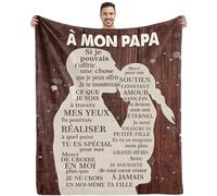 VivaJoy Couverture Personnalisée - Cadeau Anniversaire Unique pour Papa