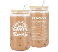 VivaJoy regalo nonna - regali per nonna, bicchiere con cannuccia, perfetto per festa dei nonni e regalo nonna compleanno - festa dei nonni idee regalo, tazza nonna portatile dai nipoti