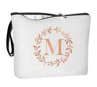 VivaJoy Trousse de maquillage personnalisée A-Z, cadeau d'amitié pour femme, cadeau d'anniversaire pour maman, cadeau d'anniversaire pour sœur de la part d'une sœur, monogramme, sacs à cosmétiques