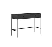 VIVALDI Maggiore Coiffeuse, en noir mat, bureau avec tiroirs, style industriel avec pieds en métal noir, pour chambre à coucher, bureau, garde-robe - 104 x 50 x 77 cm