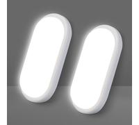 VivaLet 2 Pièces Applique Murale Intérieure Exterieur 12W 1200LM, Plafonnier LED 4000K, Luminaires Blanc, Lampe Eclairage Exterieur IP54, Éclairage de Plafond Pour balcon Couloir Escalier Garage Bain