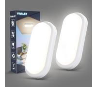 VivaLet 2 Pièces Plafonnier LED 18W 1800LM, Applique Murale Intérieure Exterieur 4000K, Luminaires Blanc, Lampe Eclairage Exterieur IP54 Éclairage de Plafond Pour Couloir Escalier Garage Bain Balcon