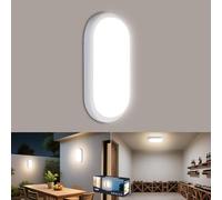 VivaLet Plafonnier LED 18W 1800LM Applique Murale D'intérieur, IP65 Luminaire de Salle de Bain Ovale, 4000K Blanc Neutre Luminaire de Cave, Luminaire LED Étanche Adapté Aux Balcons et Salles de Bain