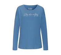 VIVANCE Chemise de nuit bleu clair / blanc, Taille L