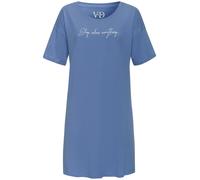 VIVANCE Chemise de nuit bleu clair / blanc, Taille XS-S