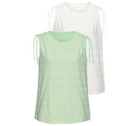 VIVANCE Haut vert clair / blanc, Taille L