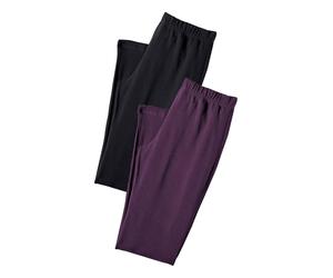 VIVANCE Pantalon de pyjama violet néon / noir, Taille XS-S