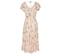 VIVANCE Robe d’été beige clair / brun foncé / jaune clair / rose, Taille 36