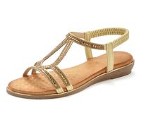 VIVANCE Sandales à lanières or, Taille 40
