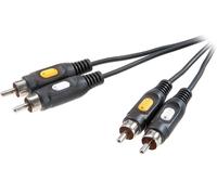 Vivanco 2M Câble AV Cinch RCA Vidéo Composite + Audio Mono 2X Chinch-Connecteurs