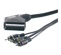 Vivanco 2m Scart Rca Câble Adaptateur Dans / Dehors Peritel Av pour TV PC