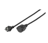Vivanco 39606 câble électrique Noir 5 m Prise d'alimentation type F CEE7/4 - Cables électriques (5 m, Male connector/Female connector, Prise d'alimentation type F, CEE7/4, Noir)
