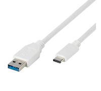 Vivanco Câble Adaptateur (1 m, Haute Vitesse/Charge USB Type C - USB 3.0 Type A 1 Meters - White