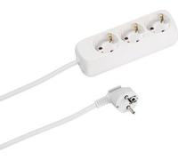 ViVanco™61152 Bâti de prises sans interrupteur 3x blanc contact de protection 1 pce