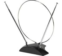 VIVanco™Antenne intérieure de haute qualité, design anneau, pour TV et radio, Plug & Play, portée 0-5 km