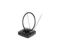 VIVanco™Antenne intérieure de haute qualité, Full HD, design en anneau, réglable, filtre LTE, interrupteur marche/arrêt, adaptateur d'alimentation inclus, câble d'antenne de 1,5m