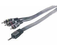 Vivanco Av 2m 3,5mm Jack 4-pol <> 3x Rca Câble Fiche Vidéo VHS Rca Adaptateur