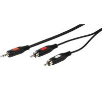 ViVanco™Câble adaptateur, a) de 2x RCA mâle, b) vers 1x jack 3,5mm, stéréo, 5 mètres (46032)