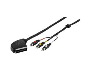 Vivanco Câble adaptateur péritel 3 x RCA composite Audio Video IN/OUT 5 m