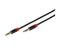 Vivanco Câble Aux câble, câble Audio Jack stéréo 3,5 mm vers fiche 3,5 mm Extra Fine, étroit, Fine pour Smartphone, Tablette