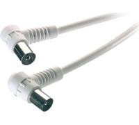 VIVanco™Câble d'antenne avec fiche coudée, pour TV et radio, meilleure image et meilleur son grâce au double blindage, pour le raccordement d'appareils TV, 90dB, 1,5m