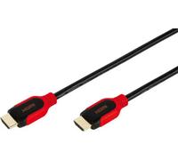 ViVanco™Câble de connexion HDMI 1,50 m Canal de retour audio, HDMI haute vitesse avec Ethernet, rond, Ultra HD (4k) HDMI avec Ethernet, contacts plaqués or Noir (42955)