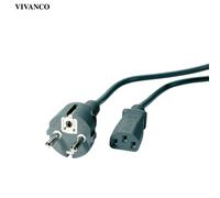 VIVanco™Câble électrique Schuko mâle, IEC 3 pôles femelle, 1,8m multiprise avec usb