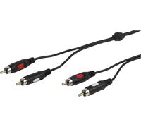 VIVanco™Câble RCA de haute qualité, 2x RCA mâles, compatible avec les appareils audio, blindé, 5m, meilleure qualité sonore