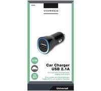 Vivanco CCVVUSB21ABK - Adaptateur d'alimentation pour voiture - 2.1 A (USB) - noir Noir G