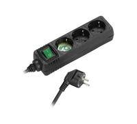 Vivanco EBLS 3S - Coupe-circuit - connecteurs de sortie : 3 - 1.4 m cordon - noir