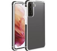 Vivanco Safe Steady Coque arrière Samsung Galaxy S21 (5G) noir, transparent chargement par induction, étanche aux projections
