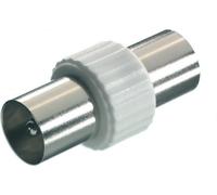 VIVanco™SAT connecteur coaxial double, adaptateur, connecteur coaxial à connecteur coaxial
