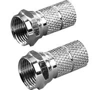 VIVanco™SAT F mâle, pour connexion satellite 6,5mm, dénuder le câble coaxial, 2 pièces