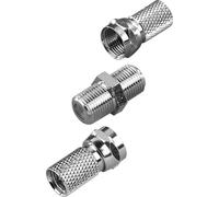 VIVanco™Set de connecteurs de câbles, double fiche 7mm, 2x F mâle 7,0 mm, 1x F double femelle
