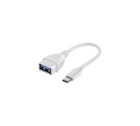 Vivanco VVITUSBTY3FM01W câble USB USB 3.2 Gen 1 (3.1 Gen 1) 0,1 m USB C USB A Blanc