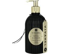 VIVANEL 8063 Distributeur de savon crème Néroli & Gingembre, Fleur d'Oranger & Gingembre, noir/or (350 ml)